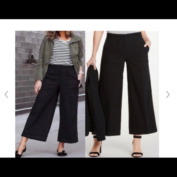 Ann Taylor Pants - Ann Taylor black Marina wide leg pant size 8